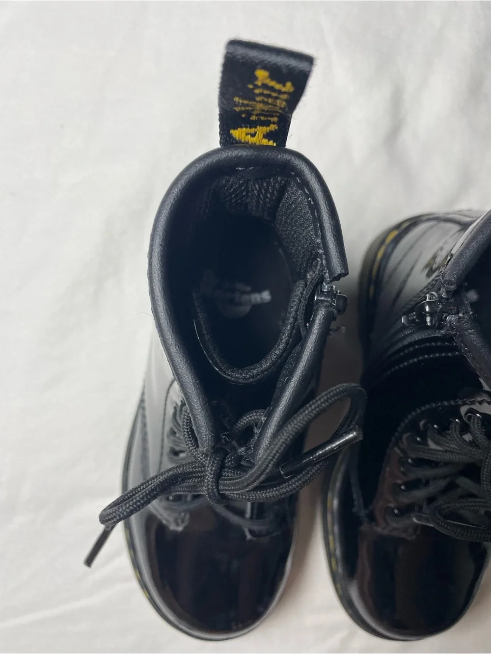 Dr. Martens 1460 Black Patent Lace-Up Boots Toddler Size 9